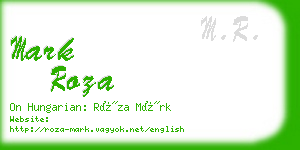 mark roza business card